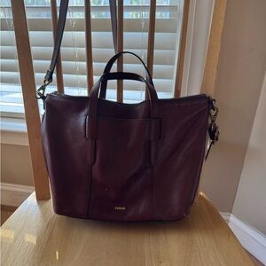 Brown leather Fossil Crossbody